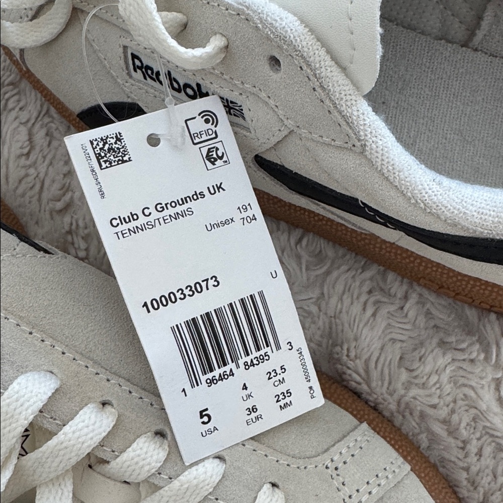 NWT Reebok Club C Grounds UK 'Chalk Reebok Rubber Gum' - Picture 7 of 7